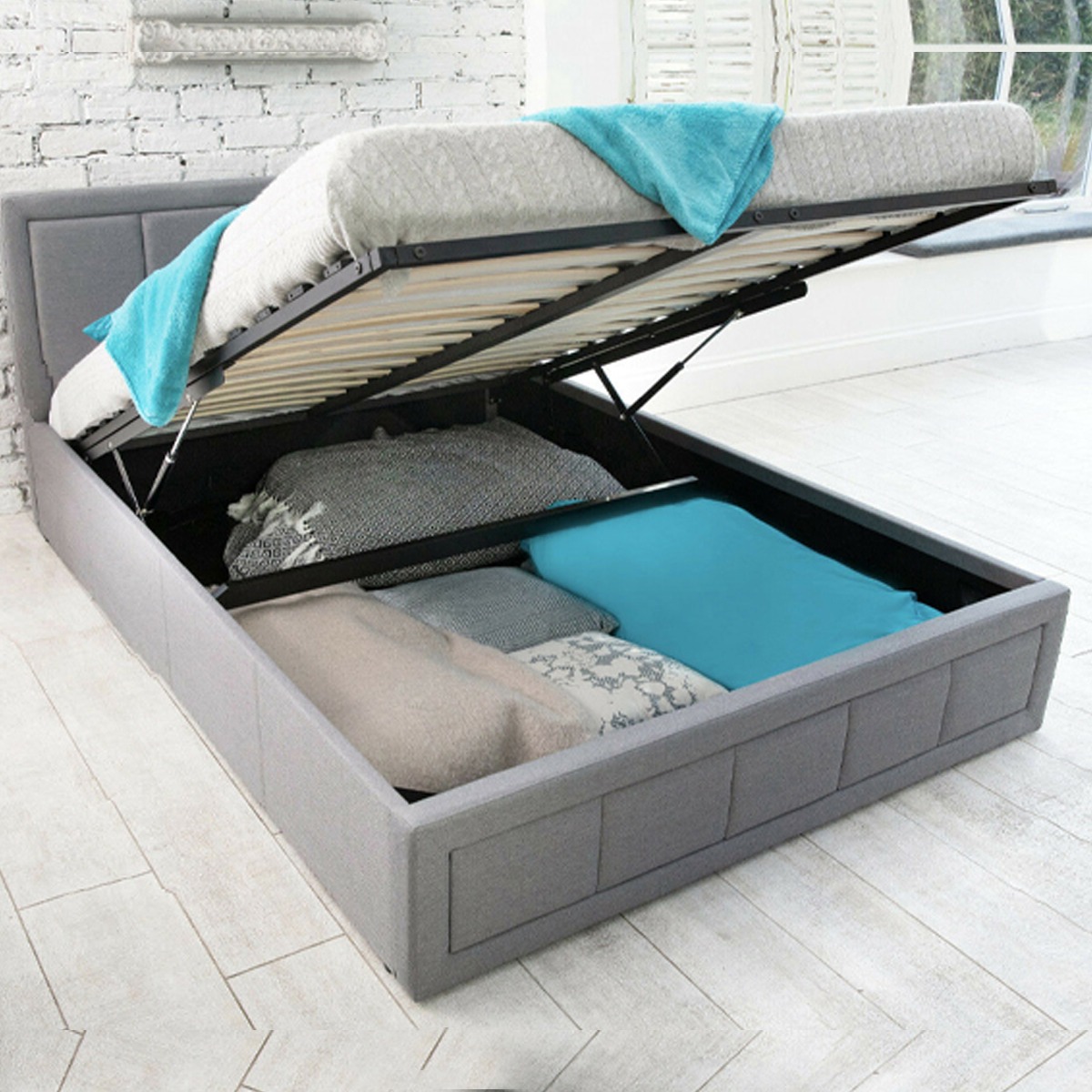 Gia Ottoman Storage Bed - Optional Mattress
