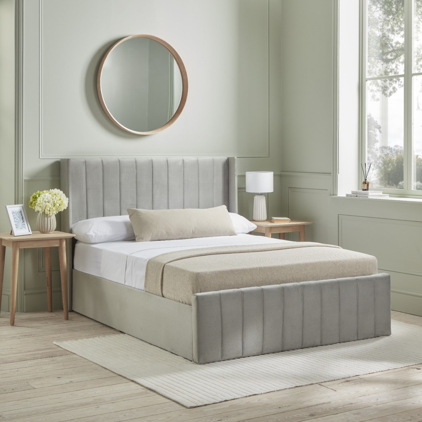 Elisa Upholstered Bed Frame - Optional Mattress