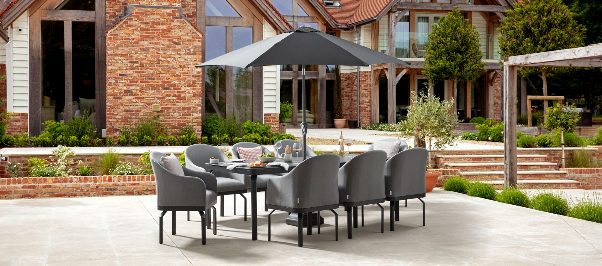 Belgravia 8S - 8 Seat Dining with Ceramic Glass Top Table