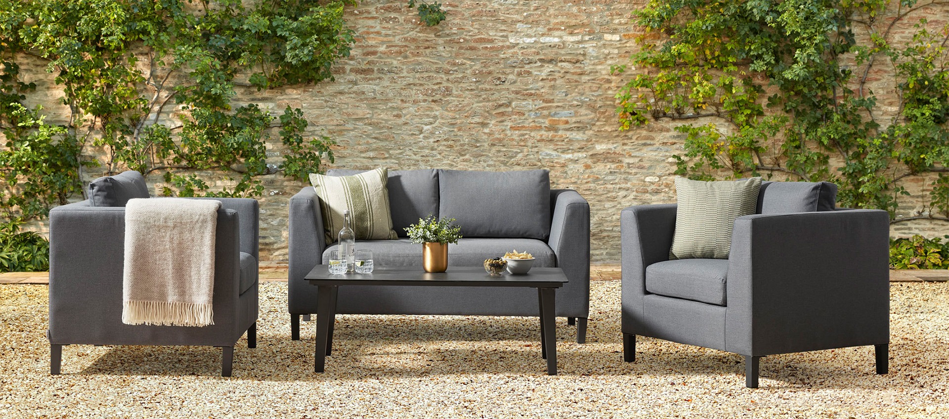 Birkin 10B - 2 Seat Sofa with Coffee Table and Armchairs