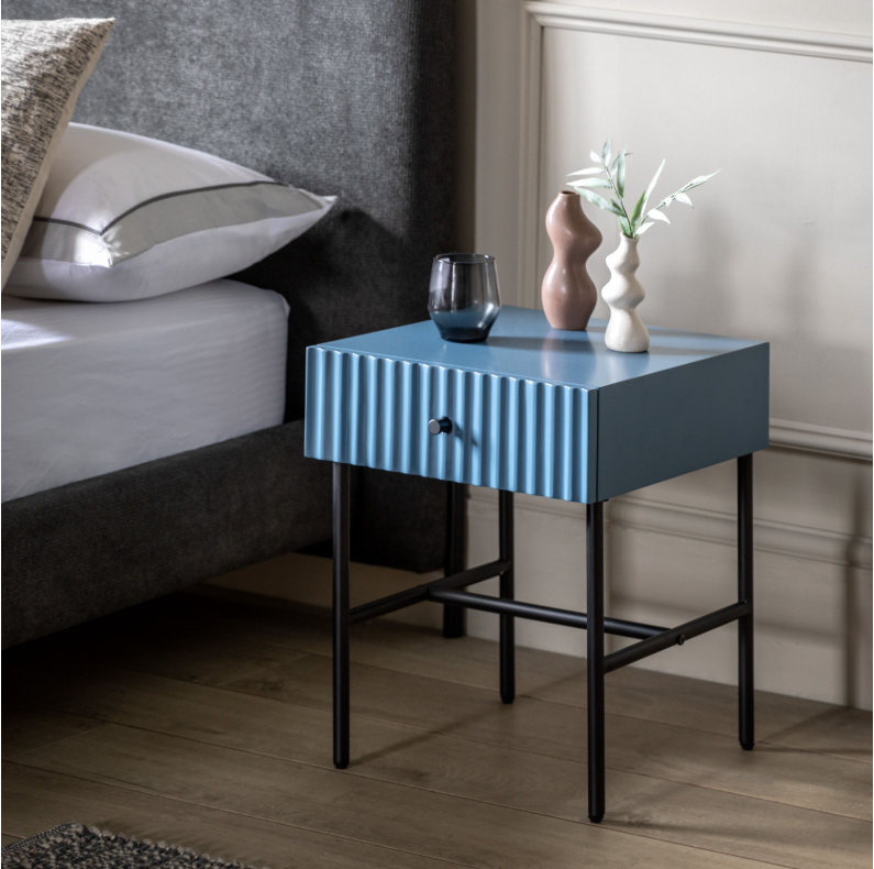 Arabella Bedside Table - Blue