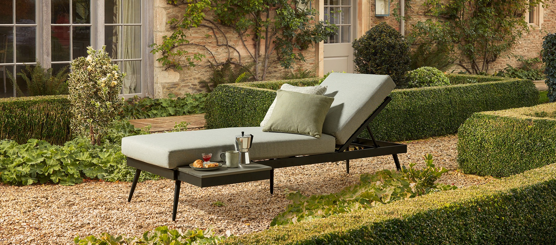 Ellis Sun Lounger - Light Grey