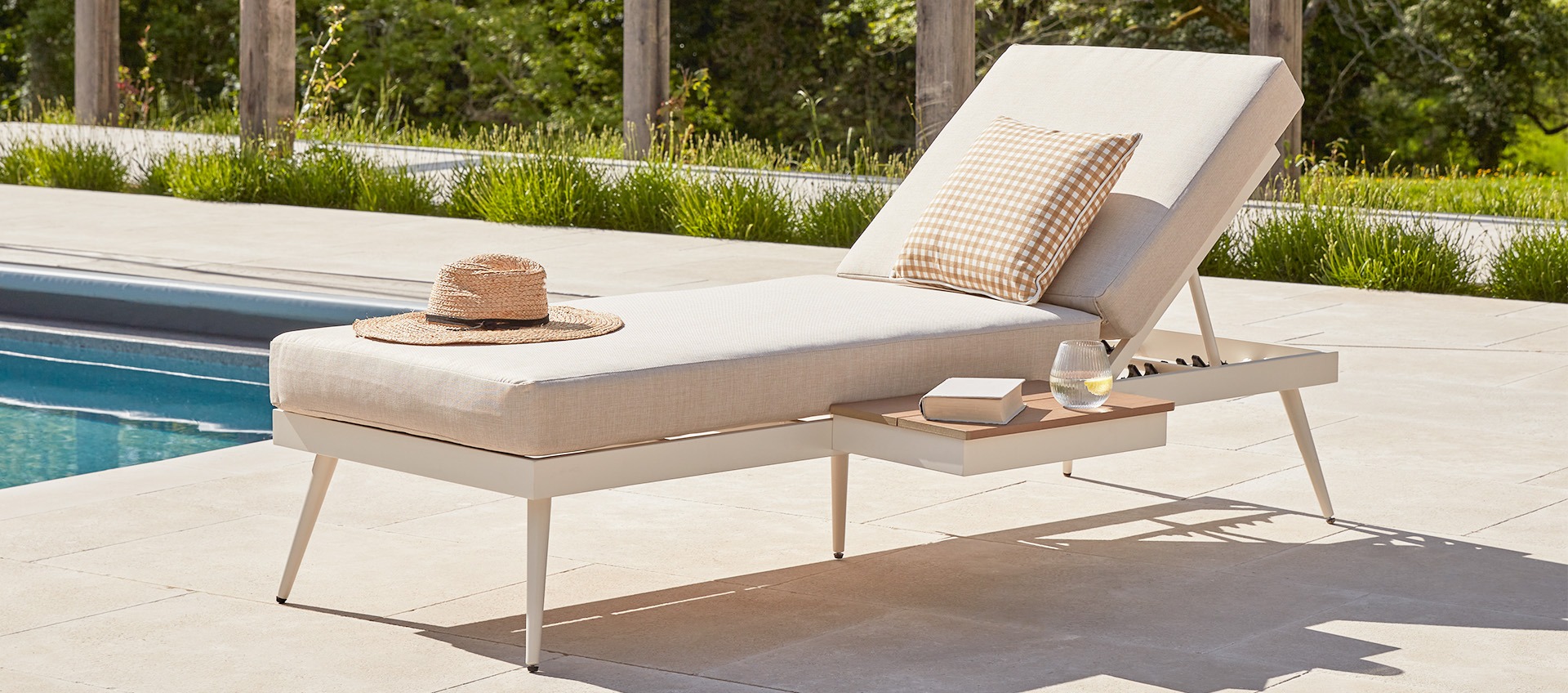 Ellis Sun Lounger - White