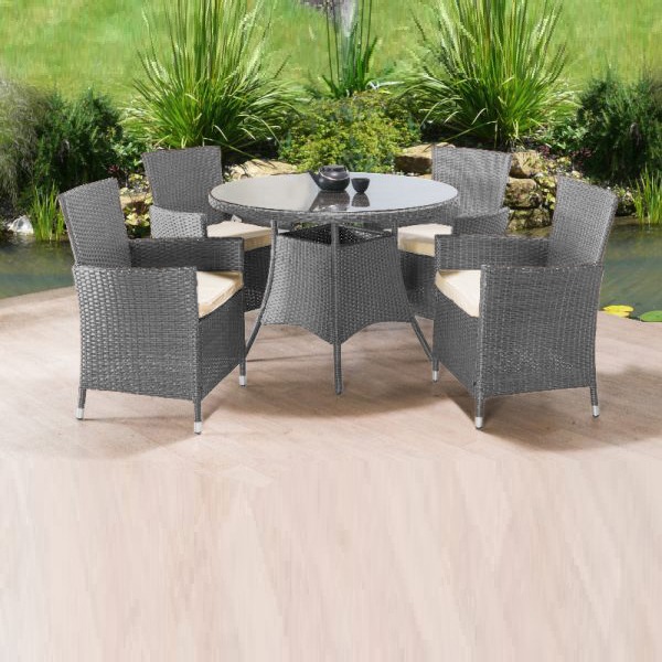Aria Round Garden Dining Set - 5pc