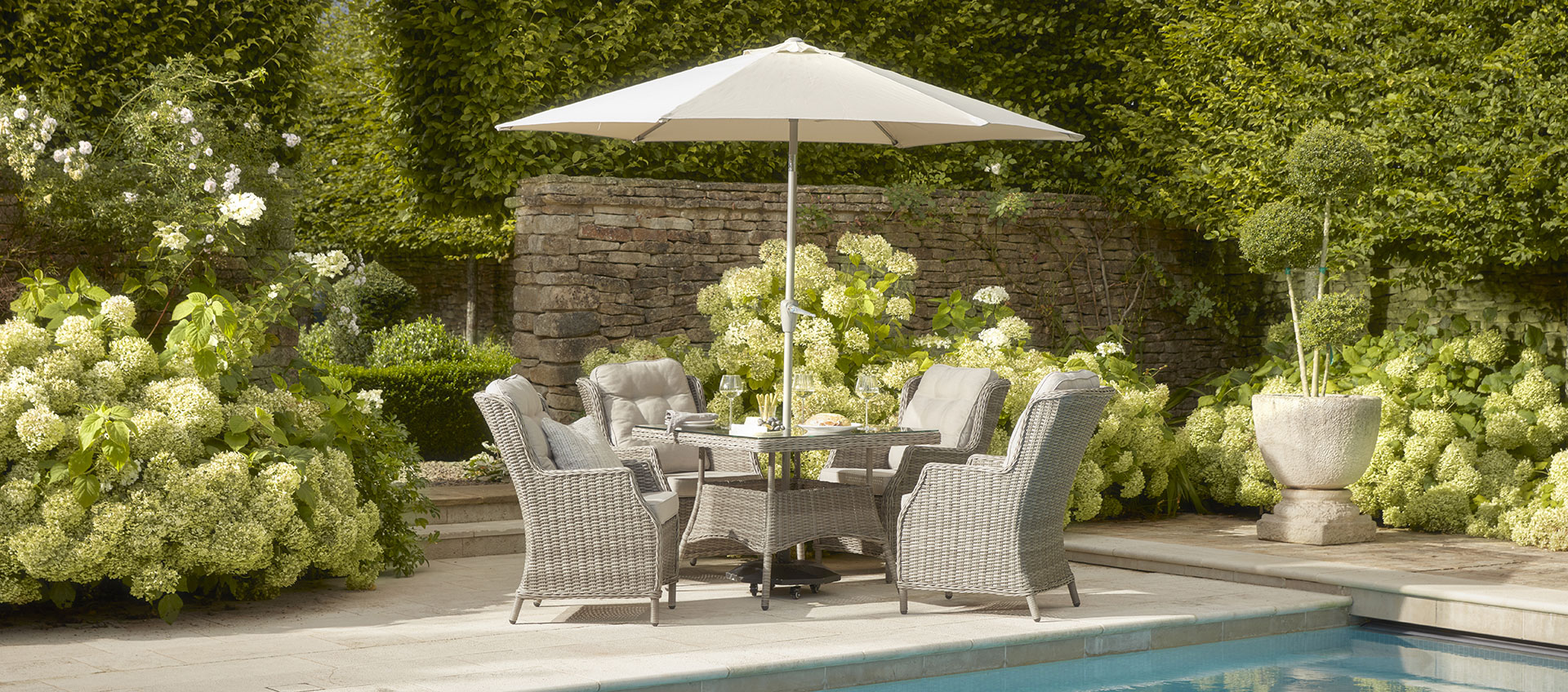 Hampshire 4S - 4 Seat Dining Set - Grey