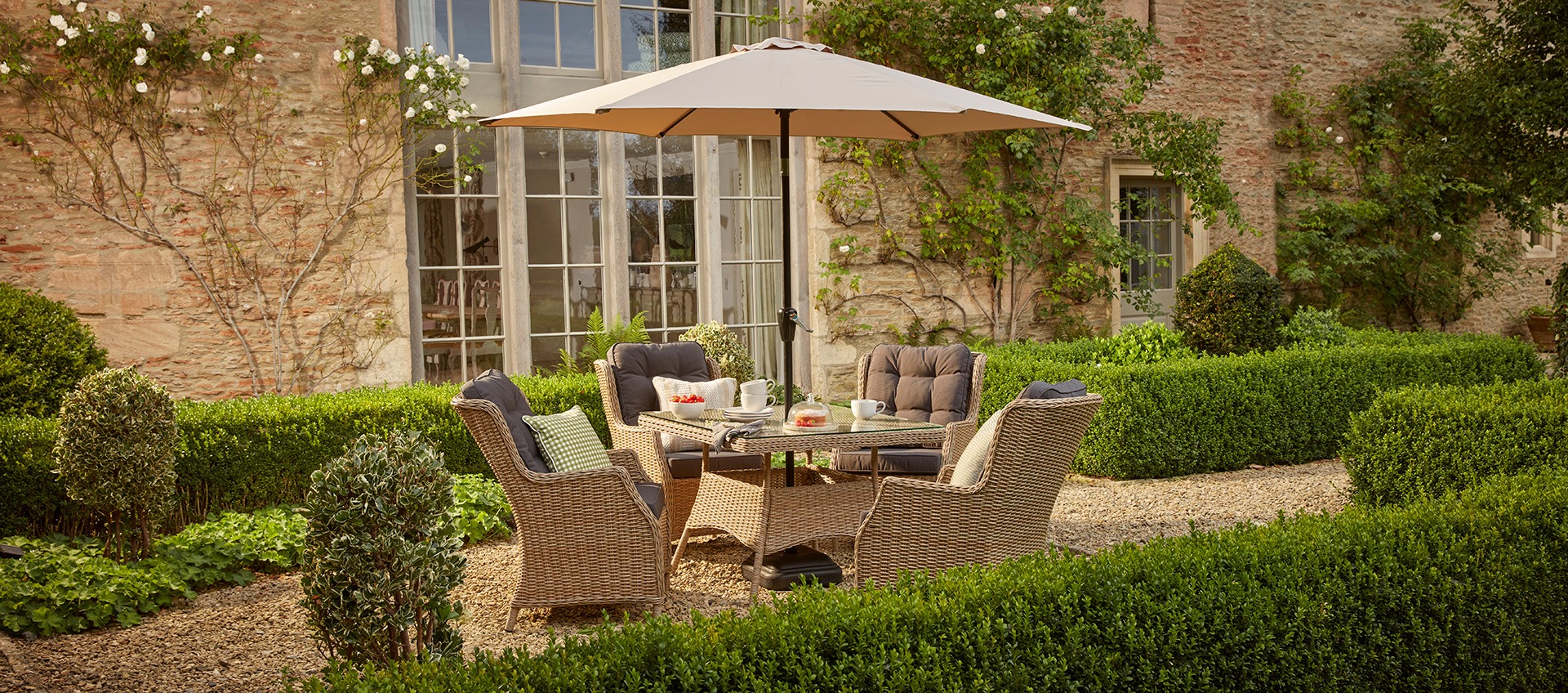 Hampshire 4S - 4 Seat Dining Set - Natural