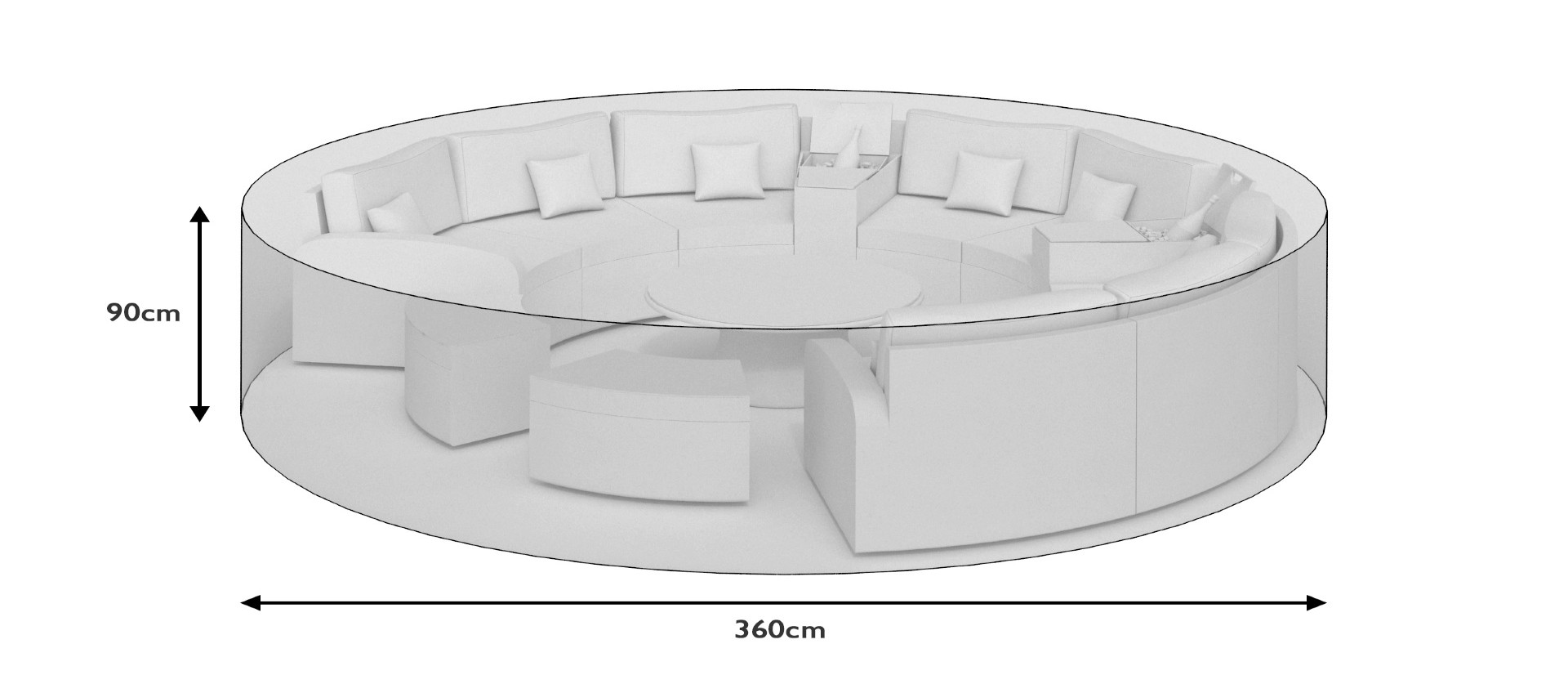 Large Arc Set Cover