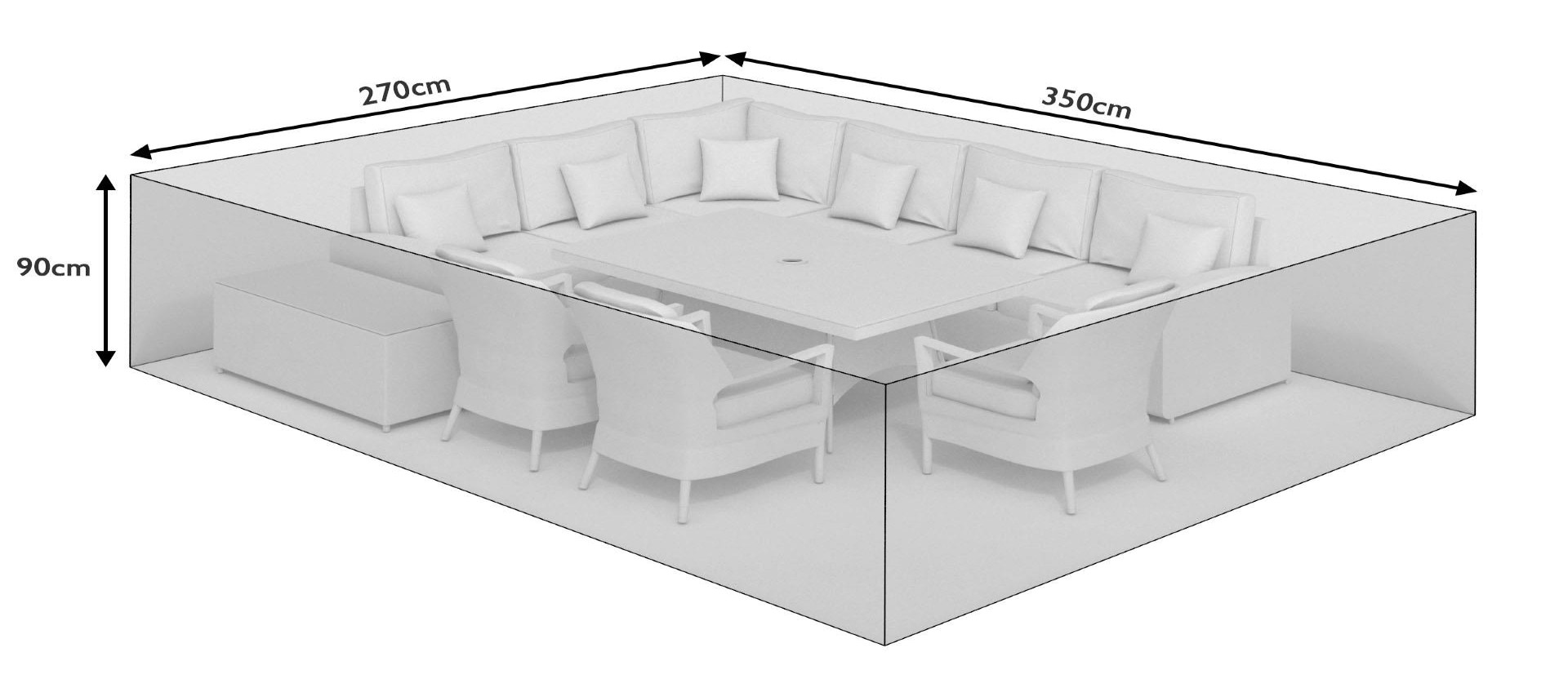 Large Extended Corner Sofa Cover
