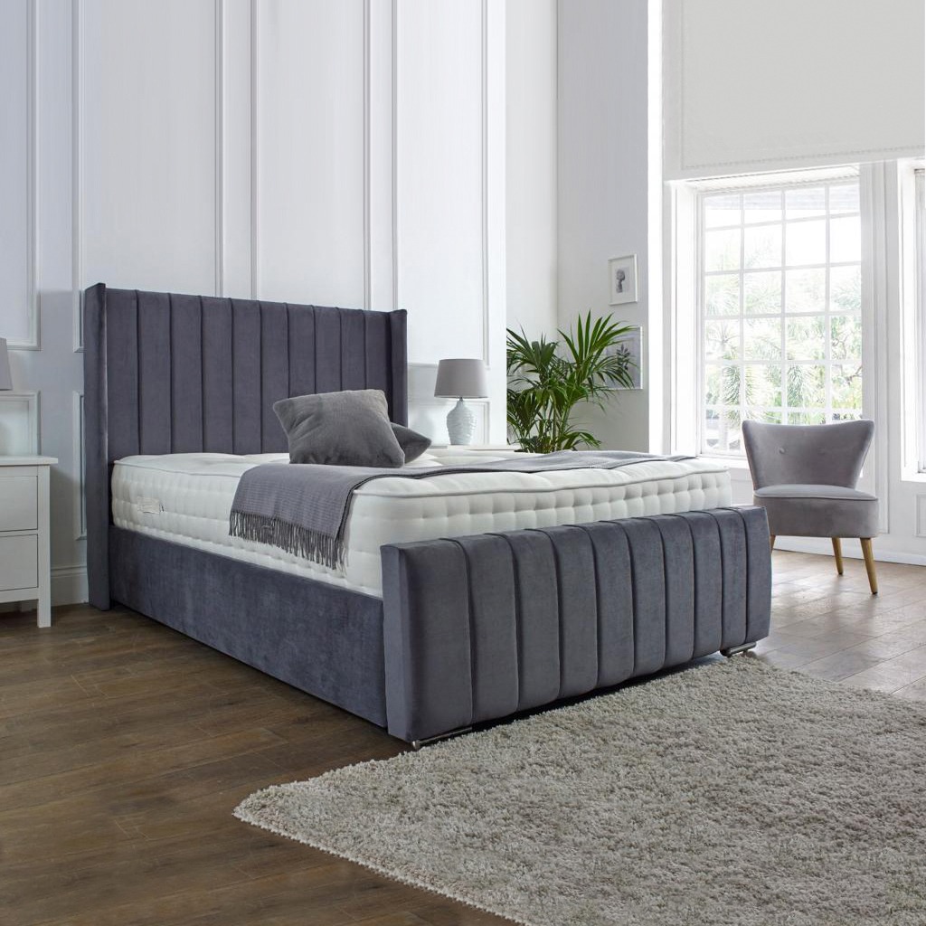 Elisa Upholstered Bed Frame - Optional Mattress