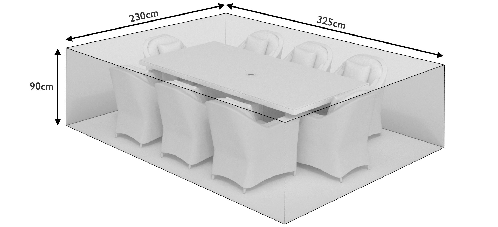 Rectangle Large Dining Set Cover