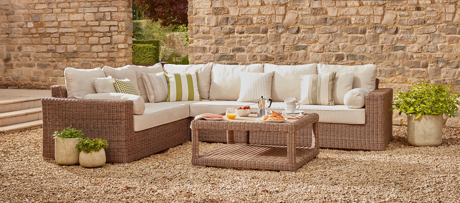 Regent 13C - Corner Sofa Set - Natural