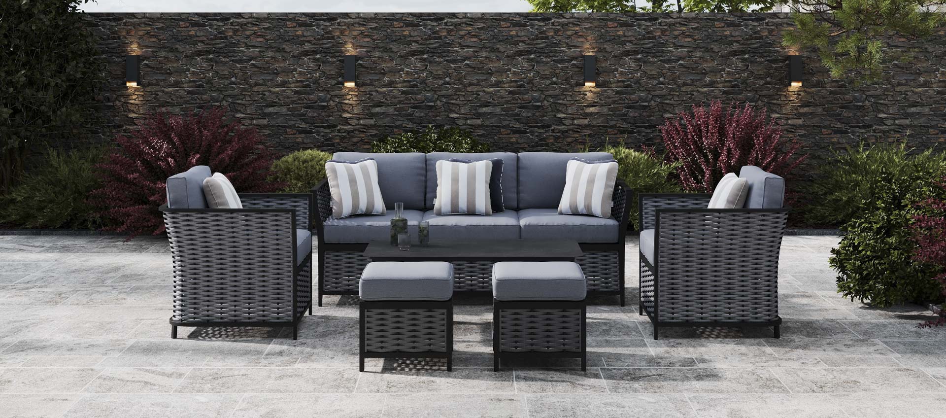 Talia 11C - 3 Seat Sofa and Coffee Table with Armchairs