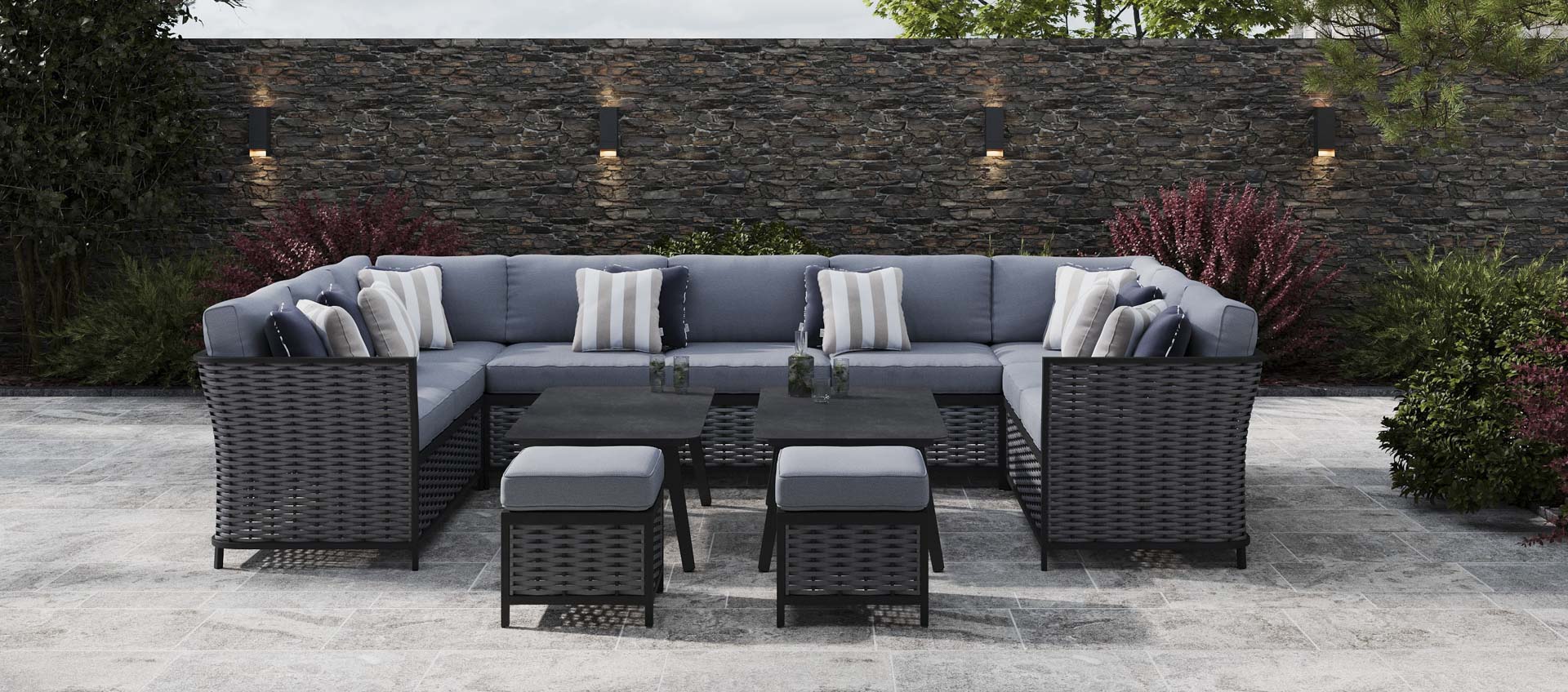 Talia 5A - U Shaped Sofa with Coffee Tables