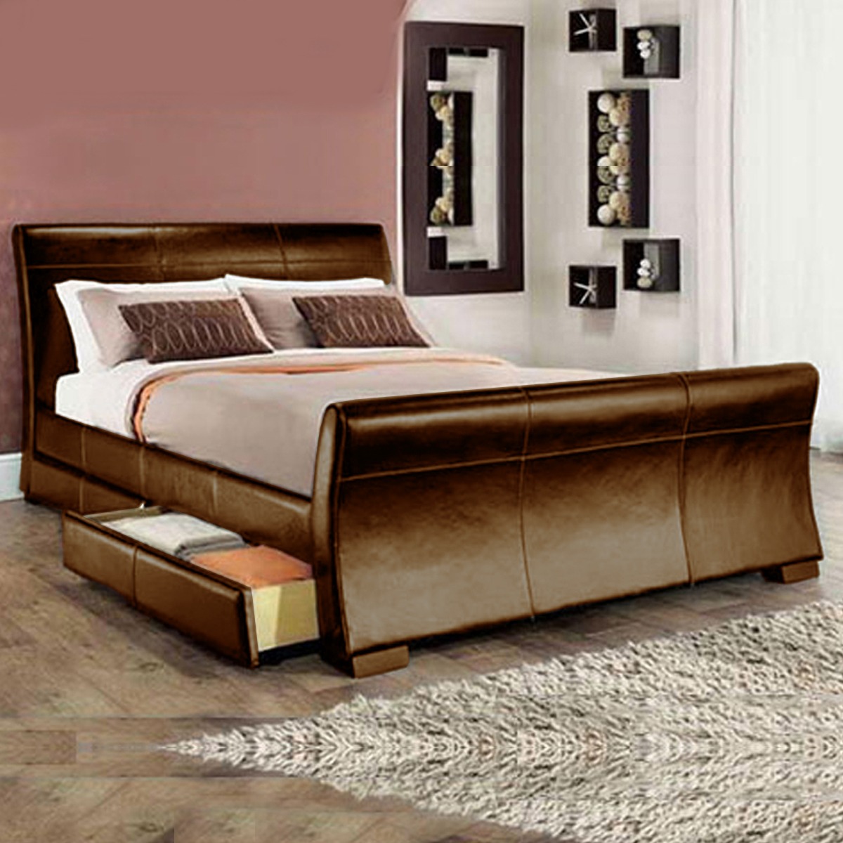 Leesa Storage 4 Drawer Sleigh Bed