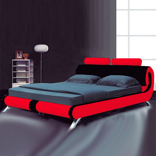 Lyon Modern Leather Bed-262