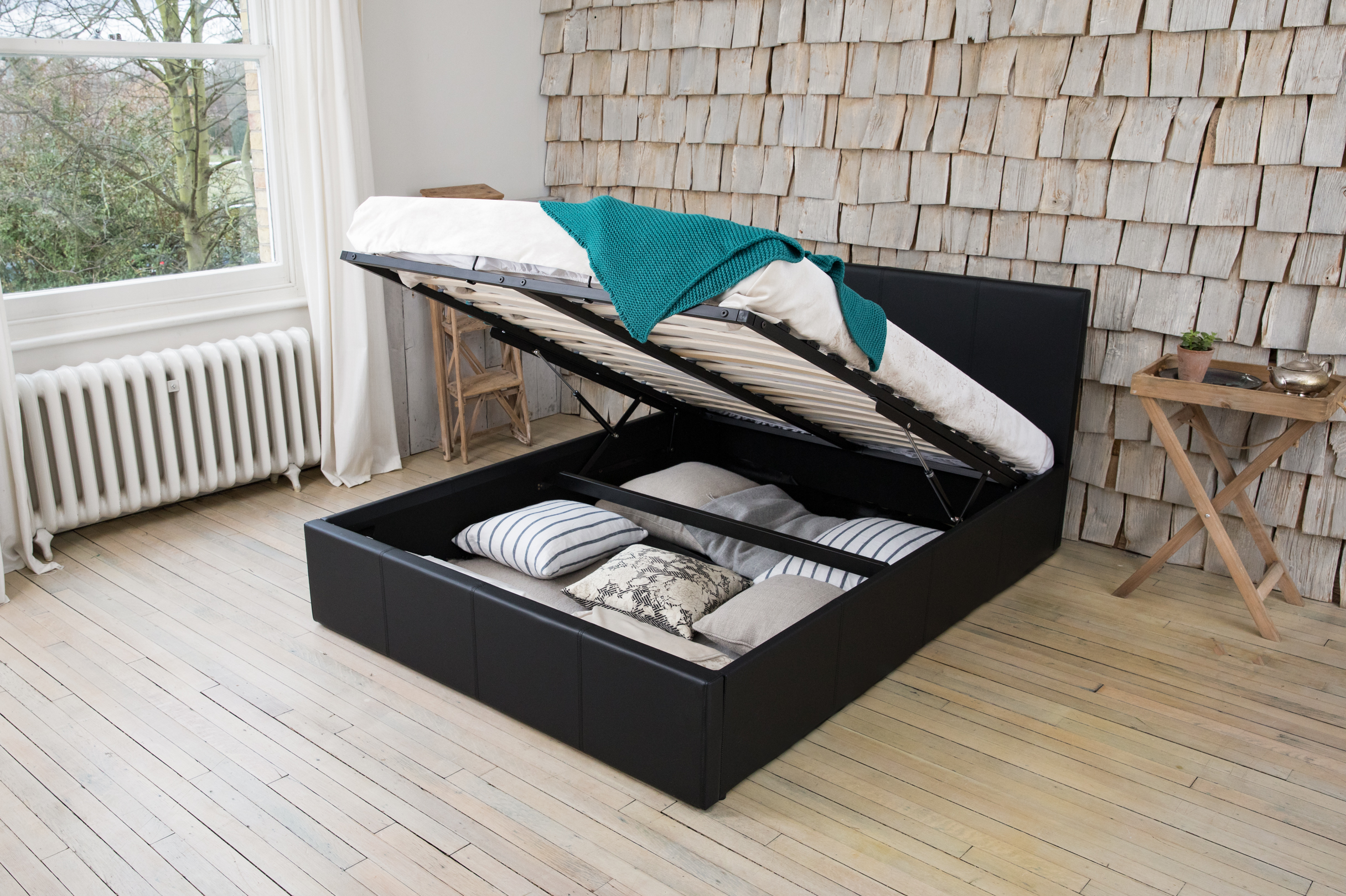 single gas lift bed with mattress