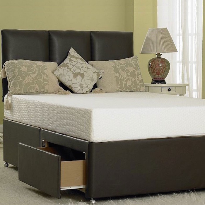 Manresa Divan Leather Designer Bed Luxury Fabric Beds Beds.co.uk