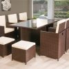 11PC Cube Rattan Garden Furniture – Black or Brown-1254