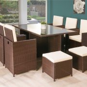 11PC Cube Rattan Garden Furniture - Luxury Garden Furniture - Beds.co