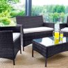 4PC Rattan Garden Furniture Set – Brown or Black-1228