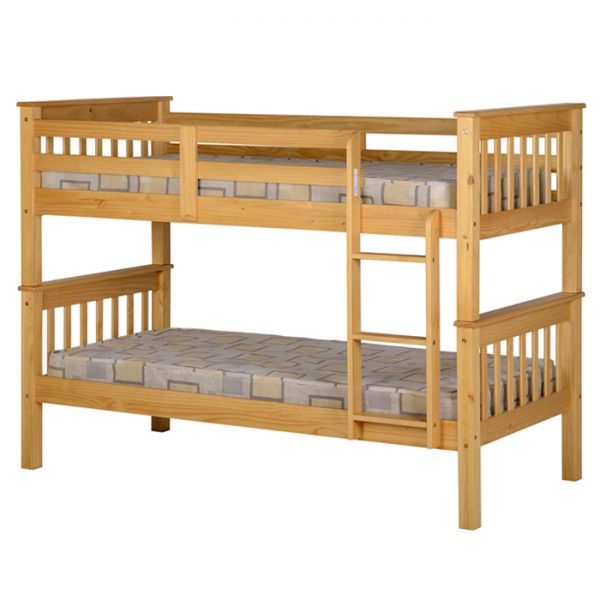 Ruben Wood Bunk Bed Frame Luxury, Leather Bunk Beds