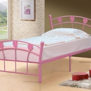 Mia Princess Pink Metal Bed-0