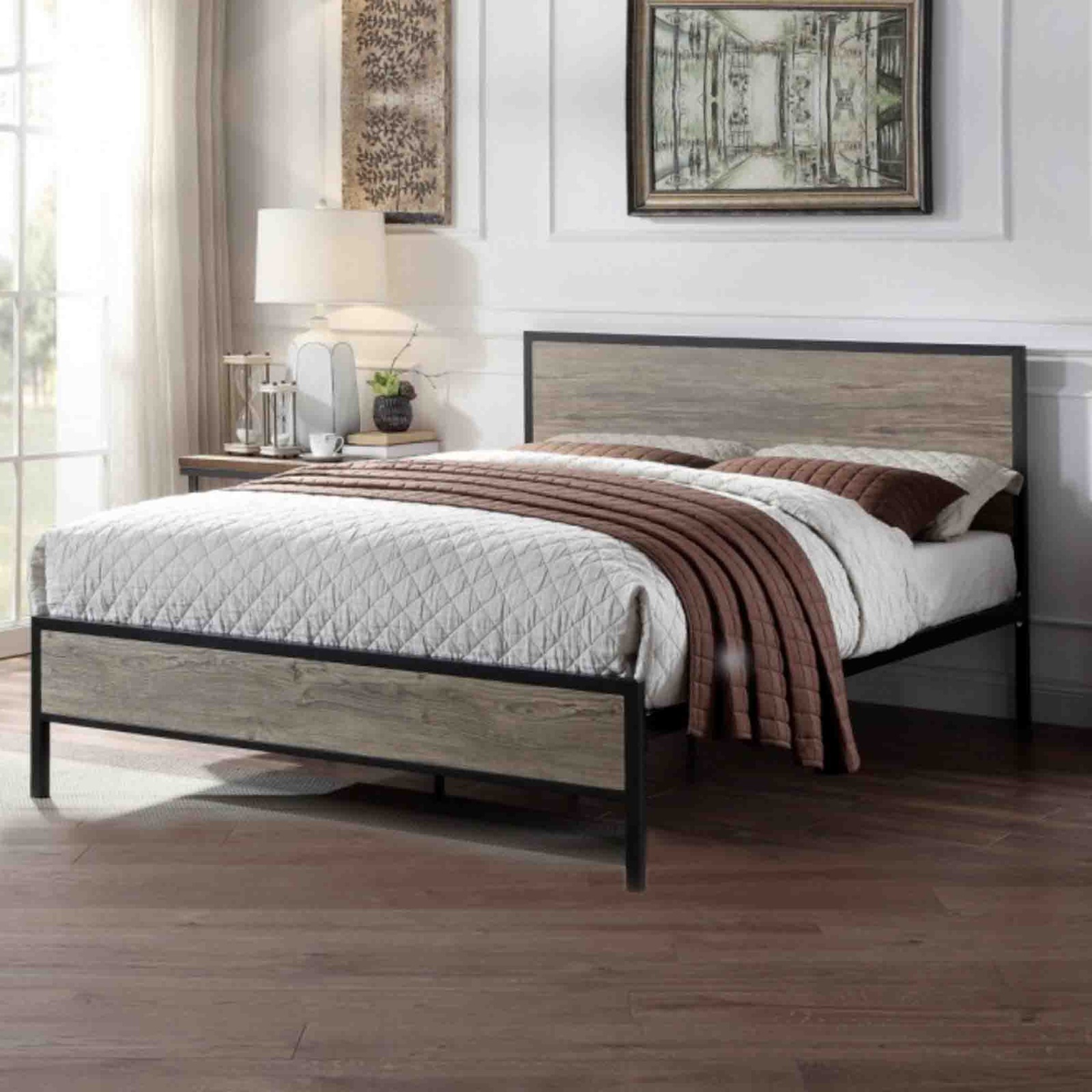 Metal bed deals frame and mattress