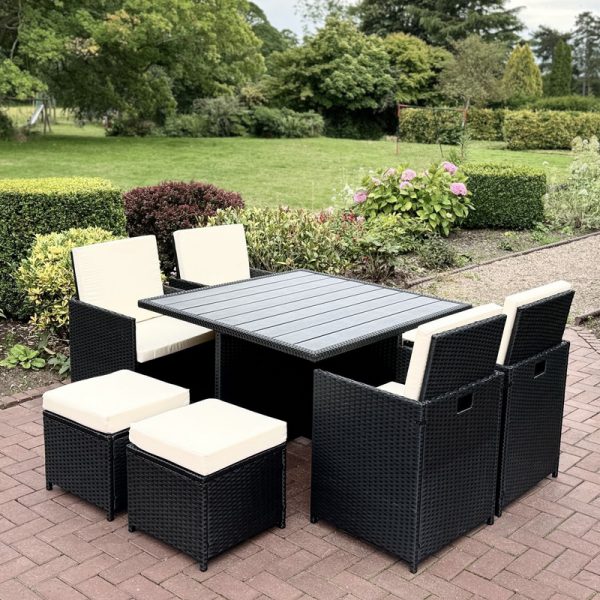 Rattan Garden Corner Sofa Set Storage Box Grey Beds